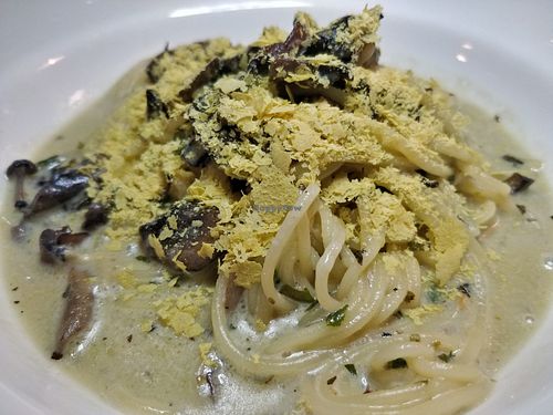Mushroom Soy Carbonara at Real Food 真食 - Yishun in North Singapore