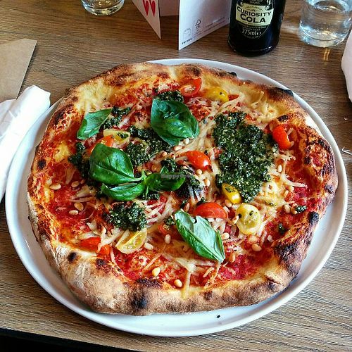 Vegan Pesto Pizza at Fat Master's Pizzeria in Cheltenham