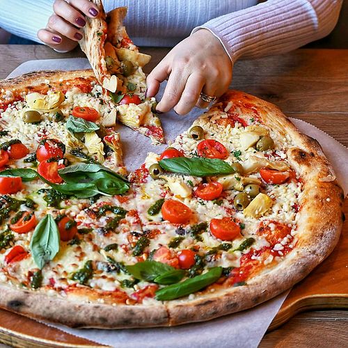 Half and half at Fat Master's Pizzeria in Cheltenham