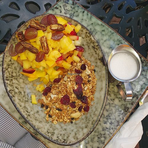 Healthy vegan breakfast at The Rambling Rose in Montagu