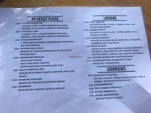 Menu 1 at The Purplespoon in Bridgwater