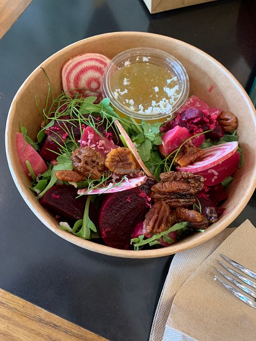 Beet and apple salad  at BeetBox in Vancouver