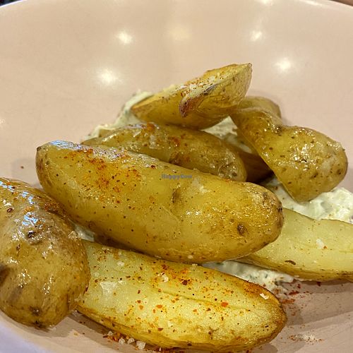 Potatoes with tzasiki at Somebody People in Denver