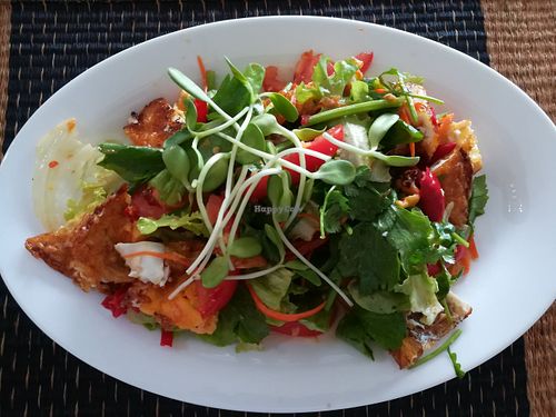 Yam Khai Dao - spicy egg salad at Rakpak in Koh Samui
