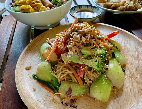 Noodles with tofu and peanut sauce at Khong Vegan Restaurant  in Da Nang