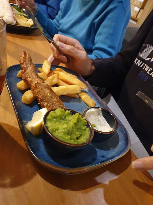 Banana blossom fish at Rashleigh Arms in St Austell