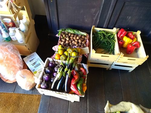 Organic fruits and veggies at ToBio Vegan Shop in Naples