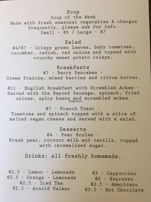 Breakfast and other items  at Smokey Greens in Berlin