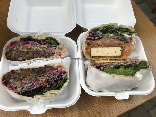 Korean Tofu and Black Bean wraps at Okra in Shrewsbury