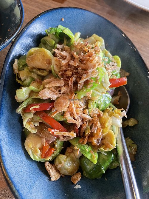 Baby cabbage dish (vegan) at Potato Head in Hong Kong Island