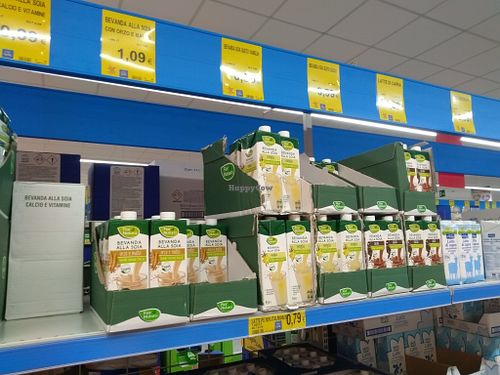Vegan mylks at Eurospin in Caserta