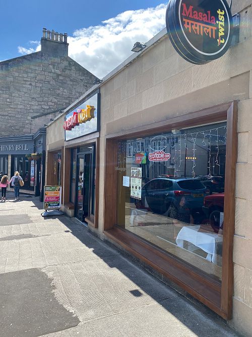 Outside at Masala Twist in Helensburgh