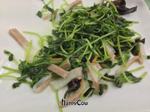 #9 - stir fried veggie with fake fatty pork.  The fake fatty pork looked real! at TiānYuán SùShí 天缘素食 in Dalian