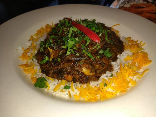 Kachalo With Mushrooms And Sabzi Lawaan at Bistro Aracosia in Washington