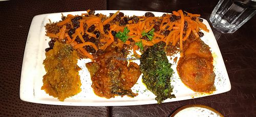 Vegetarian combination at Bistro Aracosia in Washington