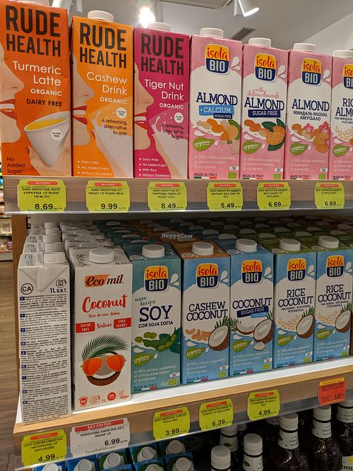 Plant milks at Balev Bio Market - Vitosha in Sofia