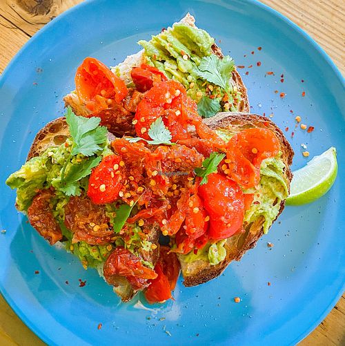 vegan special with extra chilli flakes at The Locker in Cambridge