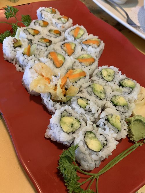 Veggie sushi at Tokyo Garden in Redding
