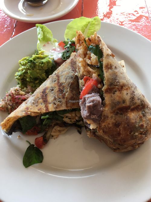 Vegan burrito from the daily special menu at Baliku in Ubud