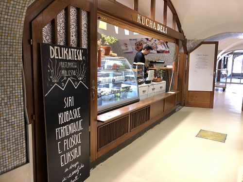 vendor at Kucha Deli in Ljubljana