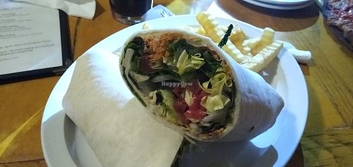 Rosie's veggie wrap at Barley John's Brew Pub in New Brighton