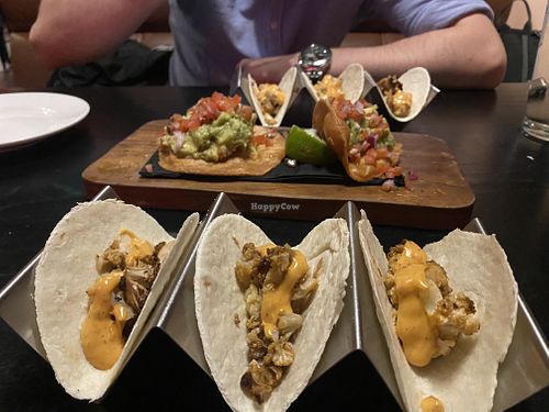 Vegan tacos, avocado tostada  at El Capo in Manchester
