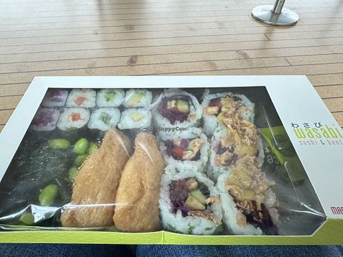 Vegan variety box  at Wasabi in South East London