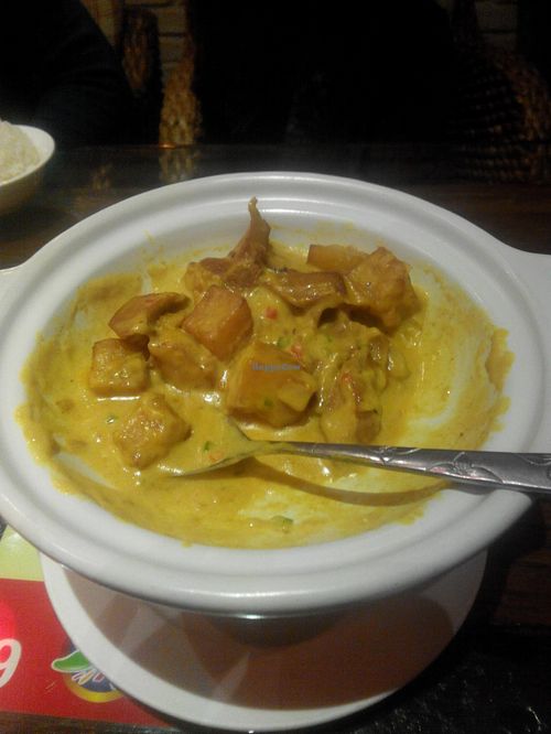 Potato and seitan curry - delicious at Shan Ding Dong Ren - Caveman Vegetarian Teahouse in Dongguan
