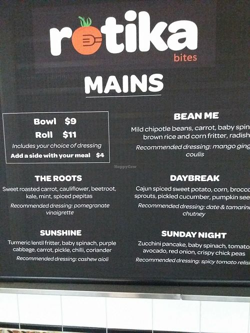 Main dishes at Rotika in Sydney