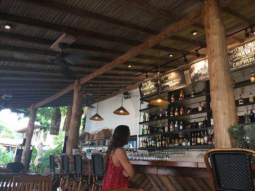 inside at Maremegmeg Beach Bar in El Nido