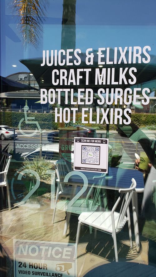 Menu at Choice Juicery in Encinitas