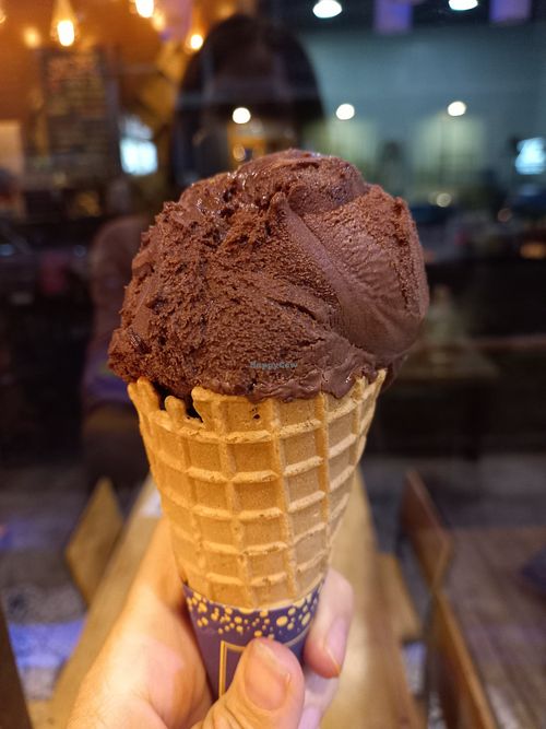 Choc with medium cone at 7 Senses Gelato Studio in Chiang Mai