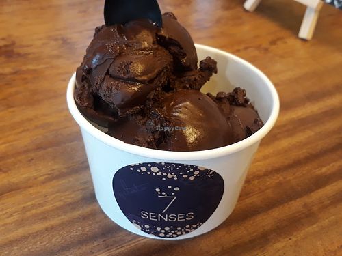 Vegan chocolate flavour at 7 Senses Gelato Studio in Chiang Mai