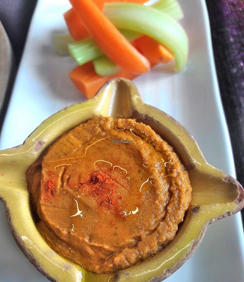 Hummus and veggies.  at Arte de Tapas in Antequera