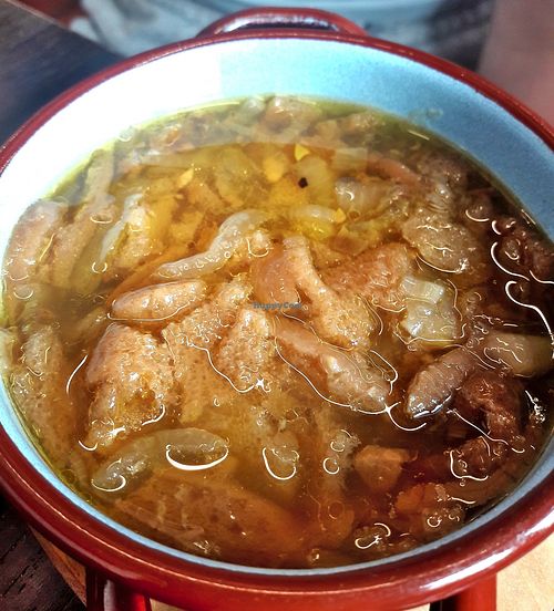 Onion soup without egg (Sopa Maimones).  at Arte de Tapas in Antequera