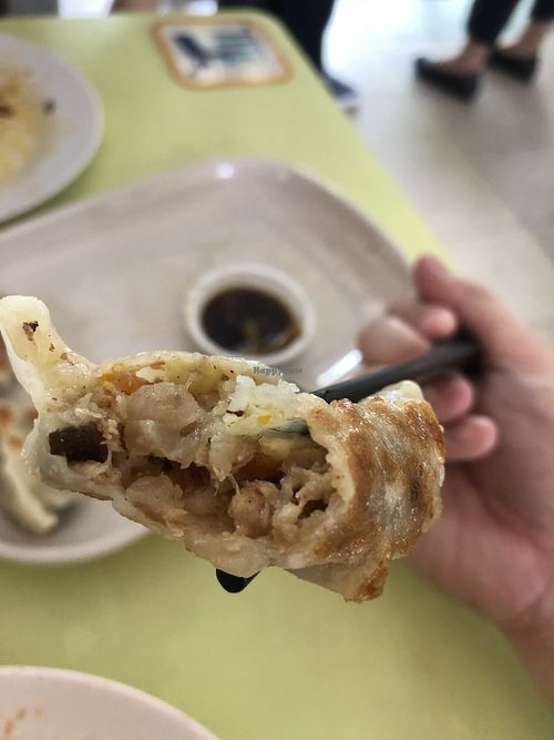 Filling inside - mostly turnips at Yu Long Vegetarian - 玉龙素食 in Central Singapore