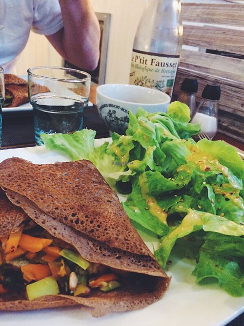 Vegan buckwheat pancake 🥞  at Crêperie des Promenades in Saint-brieuc