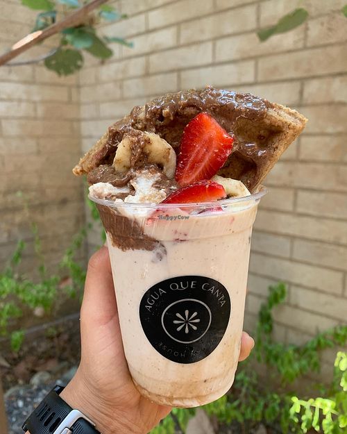 vegan waffle at Agua que Canta in Oaxaca