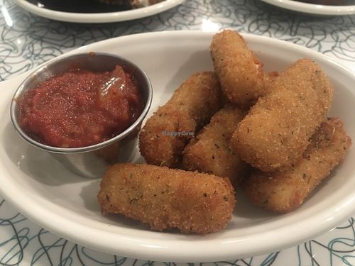 Mozzarella sticks with homemade cheese at Angelhearts Donuts in Ithaca