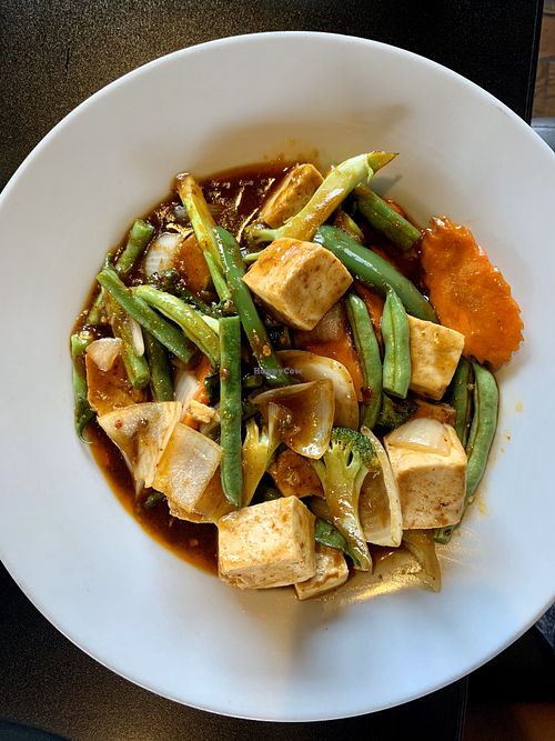 Pad Prik King with steamed tofu at Sa Bai Modern Thai in Phoenix
