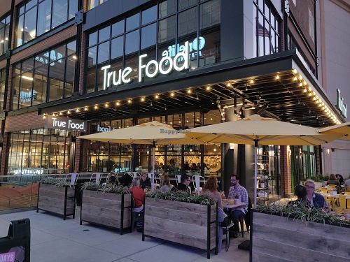 Outside at True Food Kitchen in Arlington