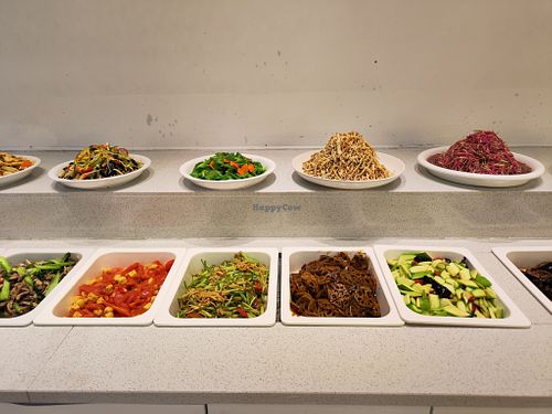 dishes at QīngXīn SùShí 清心素食 in Nanjing