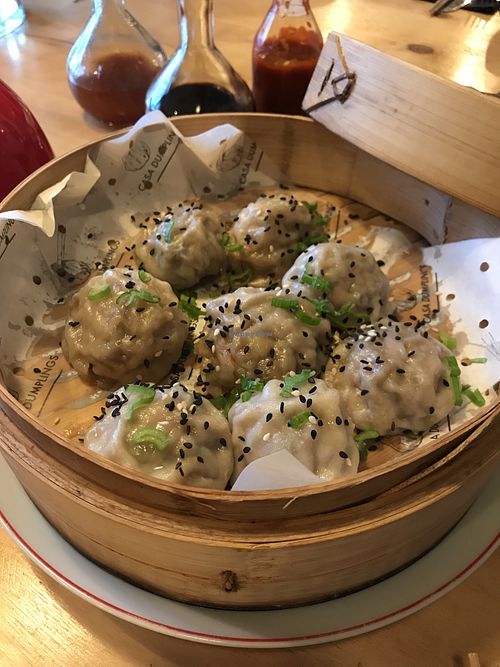 Delicious vegan dumplings  at Casa Dumplings in Valparaiso