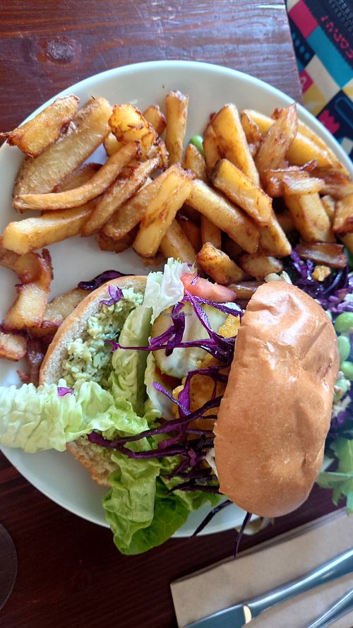 Vish Burger also delicious at Greens & Co in Galway