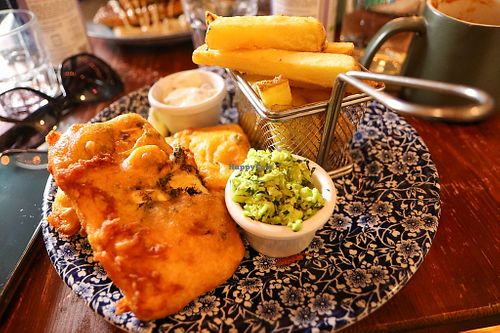 tofish & chips at Greens & Co in Galway