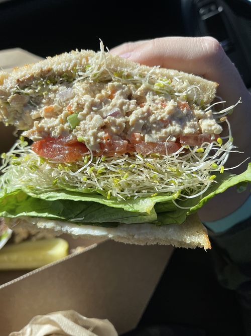 Eggless sandwich #Veganuary at Natural Sisters Cafe in Joshua Tree