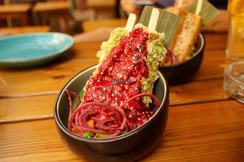 green tofu sticks at Vegan House - Alaunstraße in Dresden