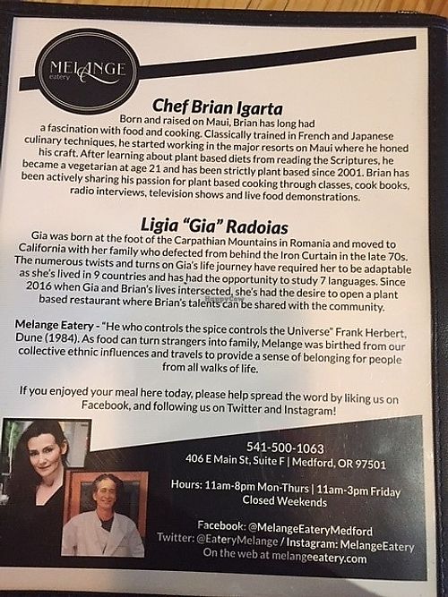 History at Melange Eatery in Medford