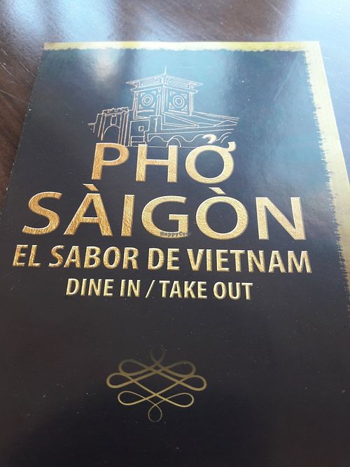 Menu is limited. at Pho Saigon in Benalmadena