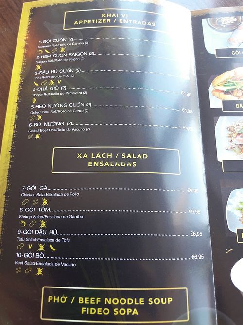 Tofu summer rolls and tofu salad. at Pho Saigon in Benalmadena